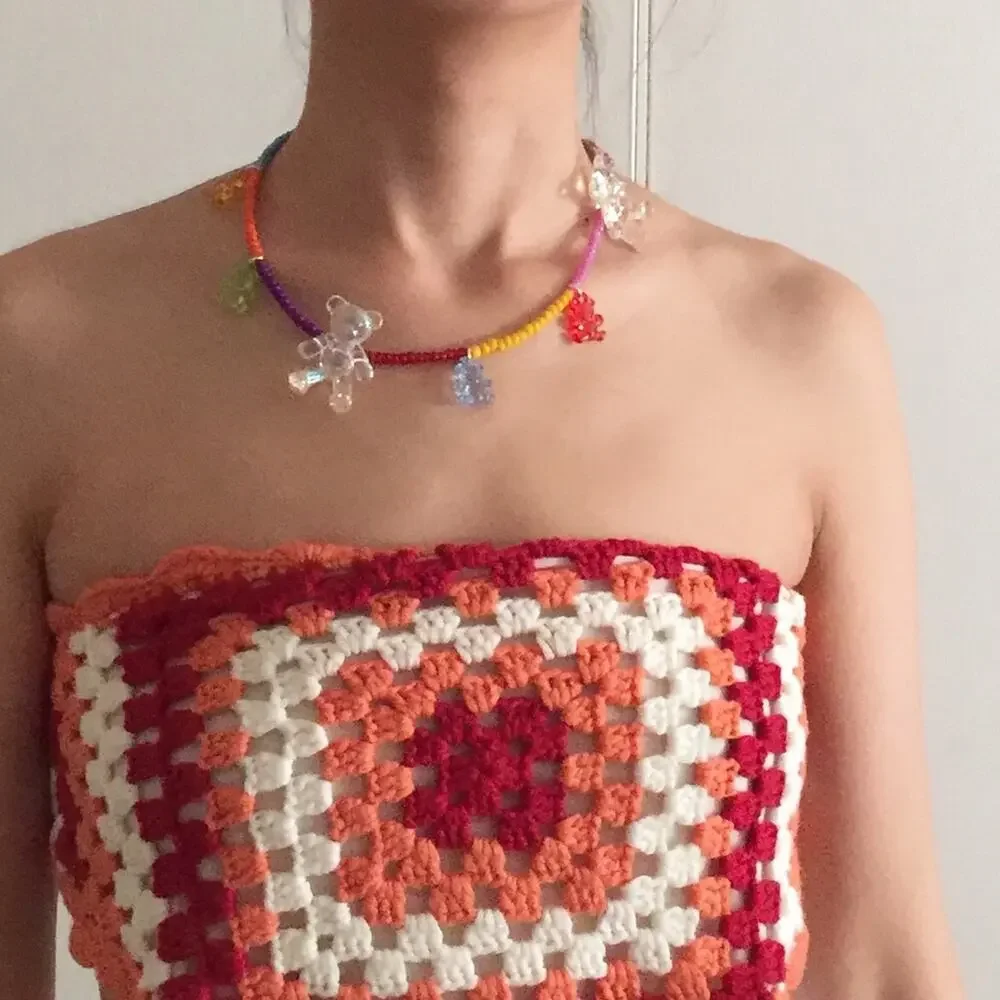 Handmade Kandi Gummy Bear Beaded Necklace - Picture 11 of 11